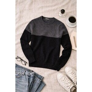 Slate & Stone 100% Wool Crewneck Sweater Men’s Small Charcoal Unisex